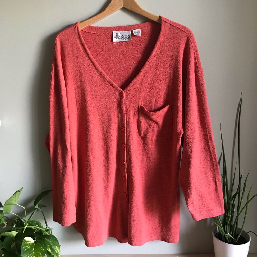 Vintage Raw Silk Button Down Shirt